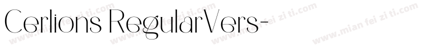 Cerlions RegularVers字体转换